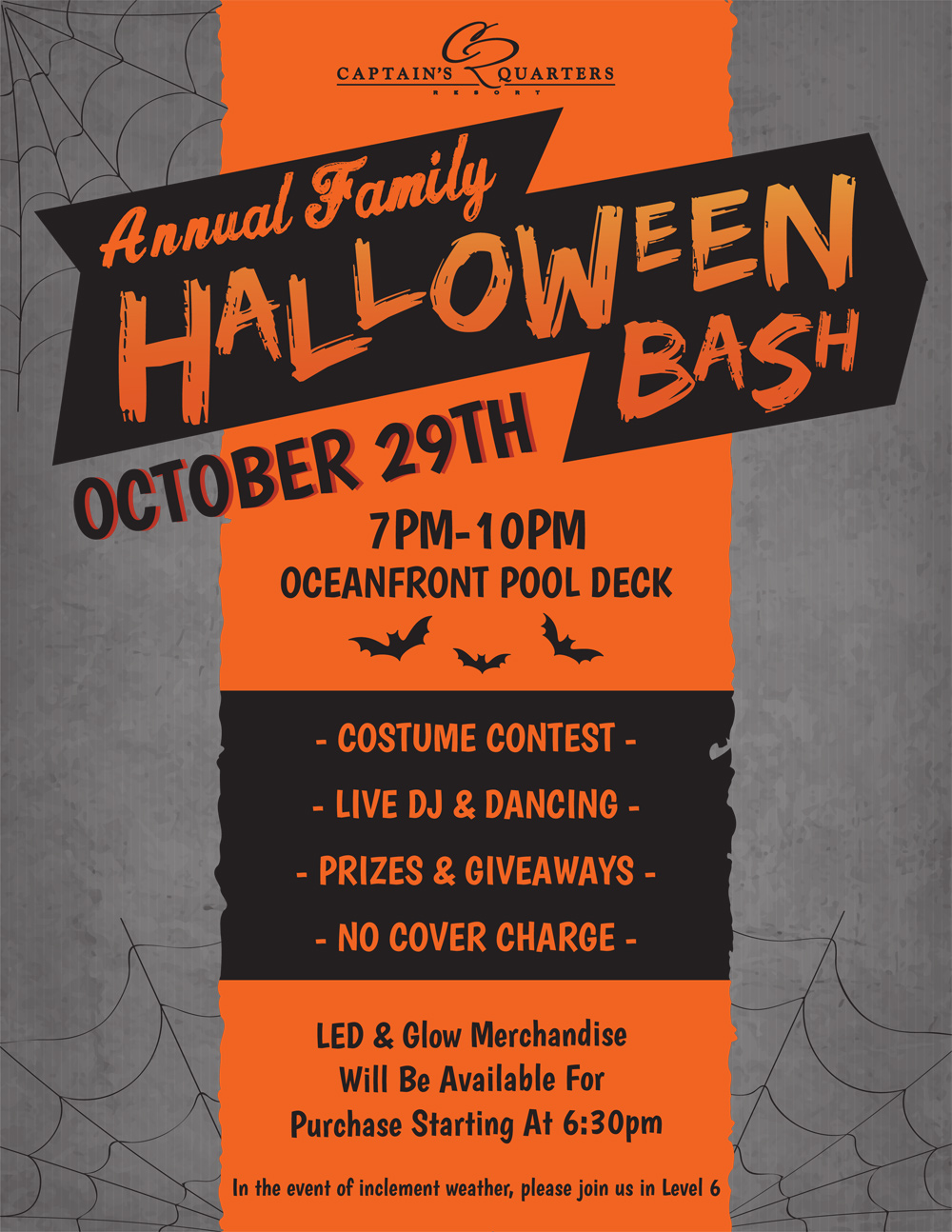 Captain's Quarters Resort Halloween Party in Myrtle Beach for families